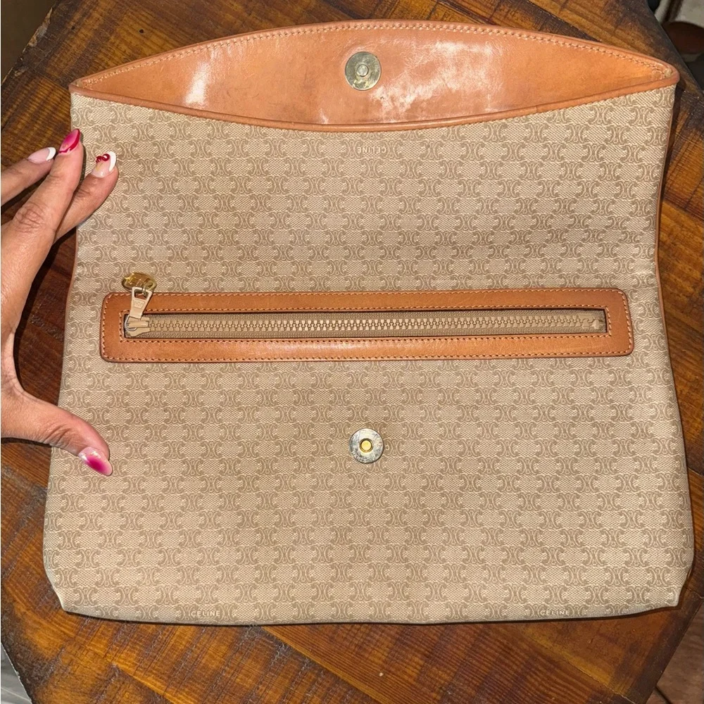 Celine Tan Monogram Envelope Clutch - Picture 2 of 6